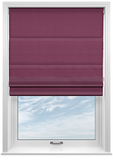 Windsor, Raspberry - Twist&Fit Roman Blind